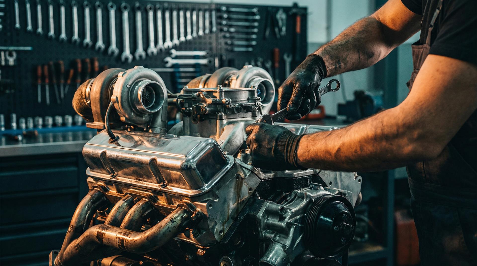 女神视频修车视频 - 涡轮增压发动机拆解